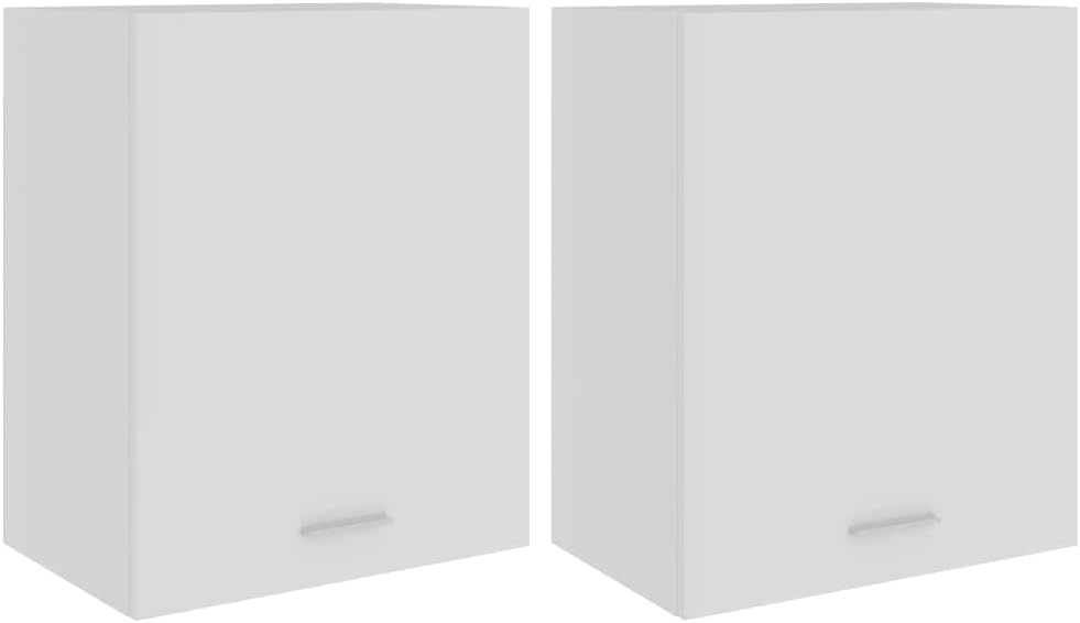 homiuse Hängeschränke 2 STK. Weiss 50x31x60 cm Holz KüChenschrank HäNgeschrank KüChe Vorratsschrank