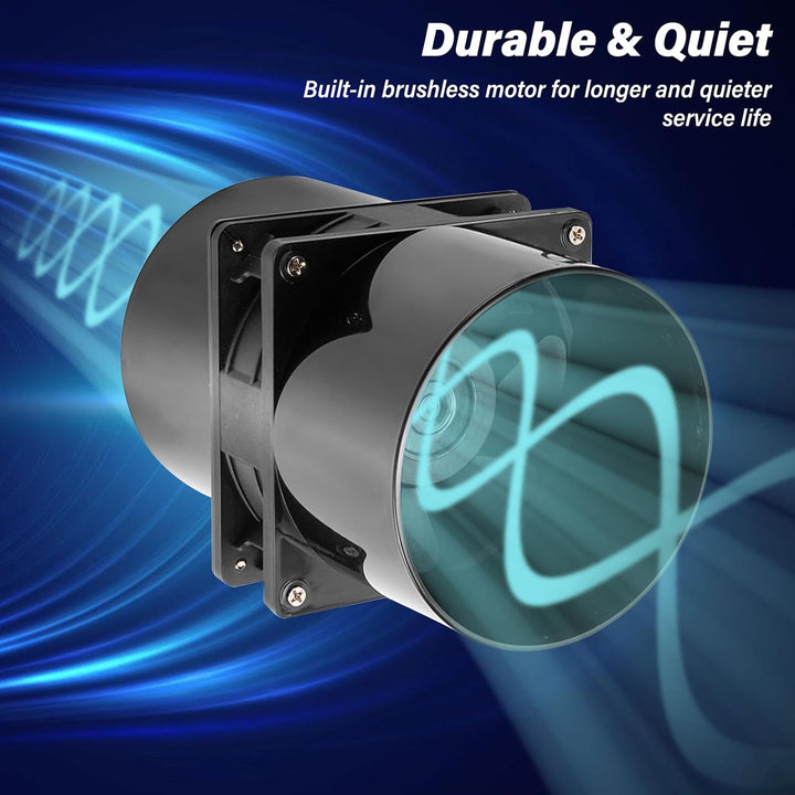 DC 12V Rohrventilator, 100mm Axial Rohrventilator, Lüfter Axiallüfter Abluftventilator, Rohrlüfter R