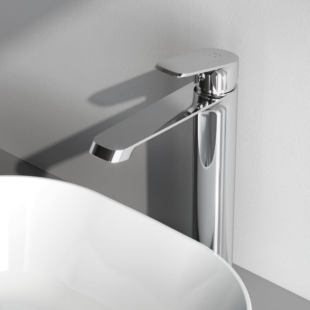 AM.PM Func Einhebel-Waschtischarmatur, Wasserhahn Bad Chrom für Waschbecken, Höhe 312mm, Einhandmisc