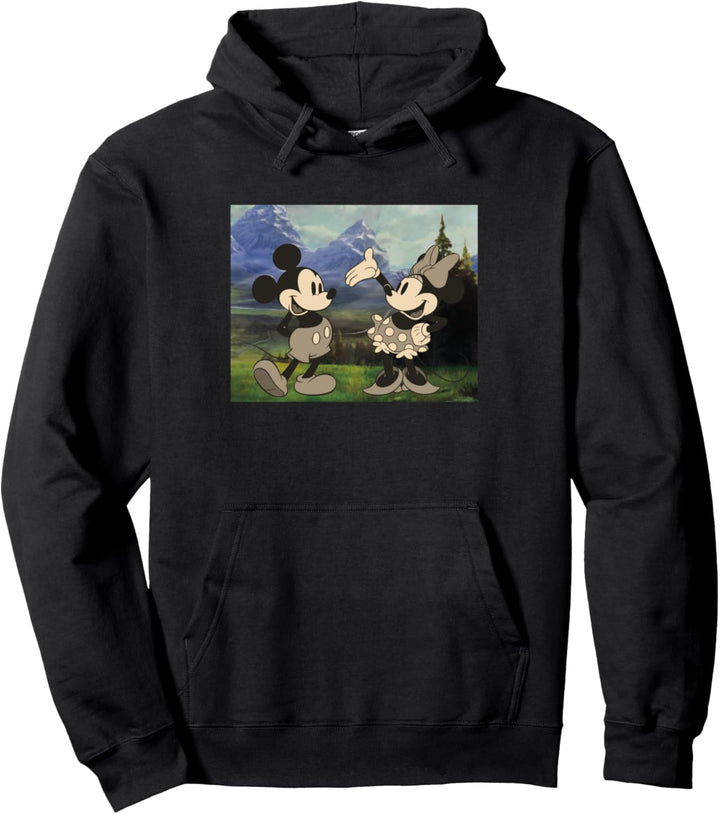 Disney Mickey Mouse and Minnie Mountains Retro Pullover Hoodie