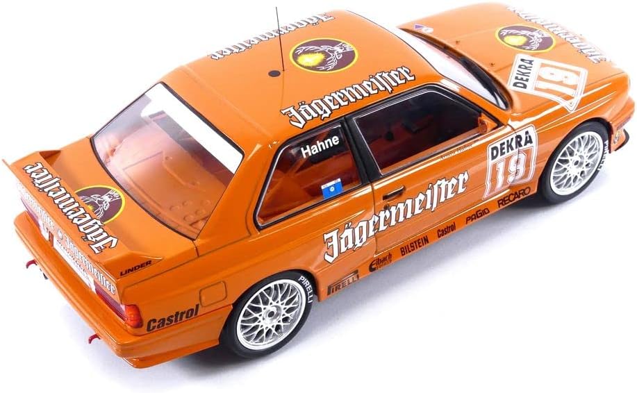 Kompatibel mit 1992 BMW M3 (E30) Jägermeister Nr. 19 Armin Hahne DTM Nürburgring 1:18 IXO Models 18R