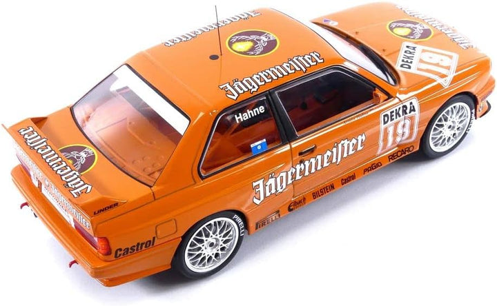 Kompatibel mit 1992 BMW M3 (E30) Jägermeister Nr. 19 Armin Hahne DTM Nürburgring 1:18 IXO Models 18R
