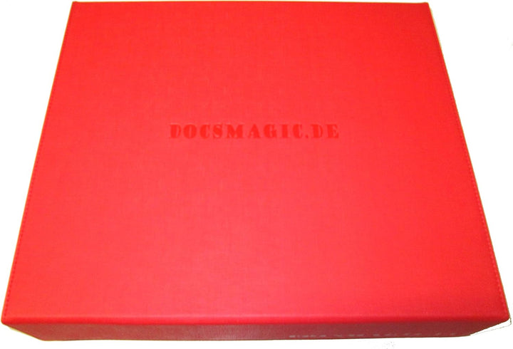 docsmagic.de Premium 4-Row Trading Card Storage Box Red + Trays & Divider - MTG PKM YGO - Aufbewahru