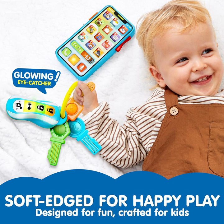JOYIN Baby Spielzeug Schlüssel und Handy, Sensorik Spielzeug Autoschlüssel Telefon Spielzeug für Kin