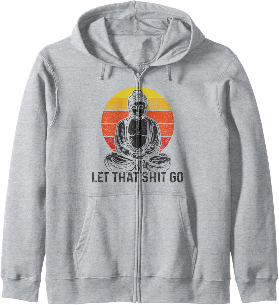 Buddha Vintage Spruch Lustig Yoga Geschenk Kapuzenjacke