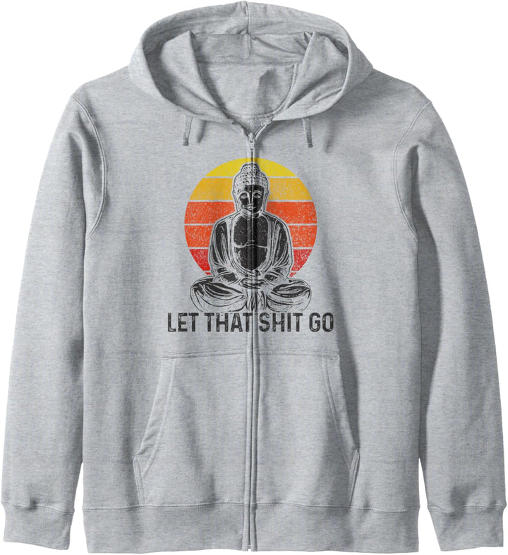 Buddha Vintage Spruch Lustig Yoga Geschenk Kapuzenjacke