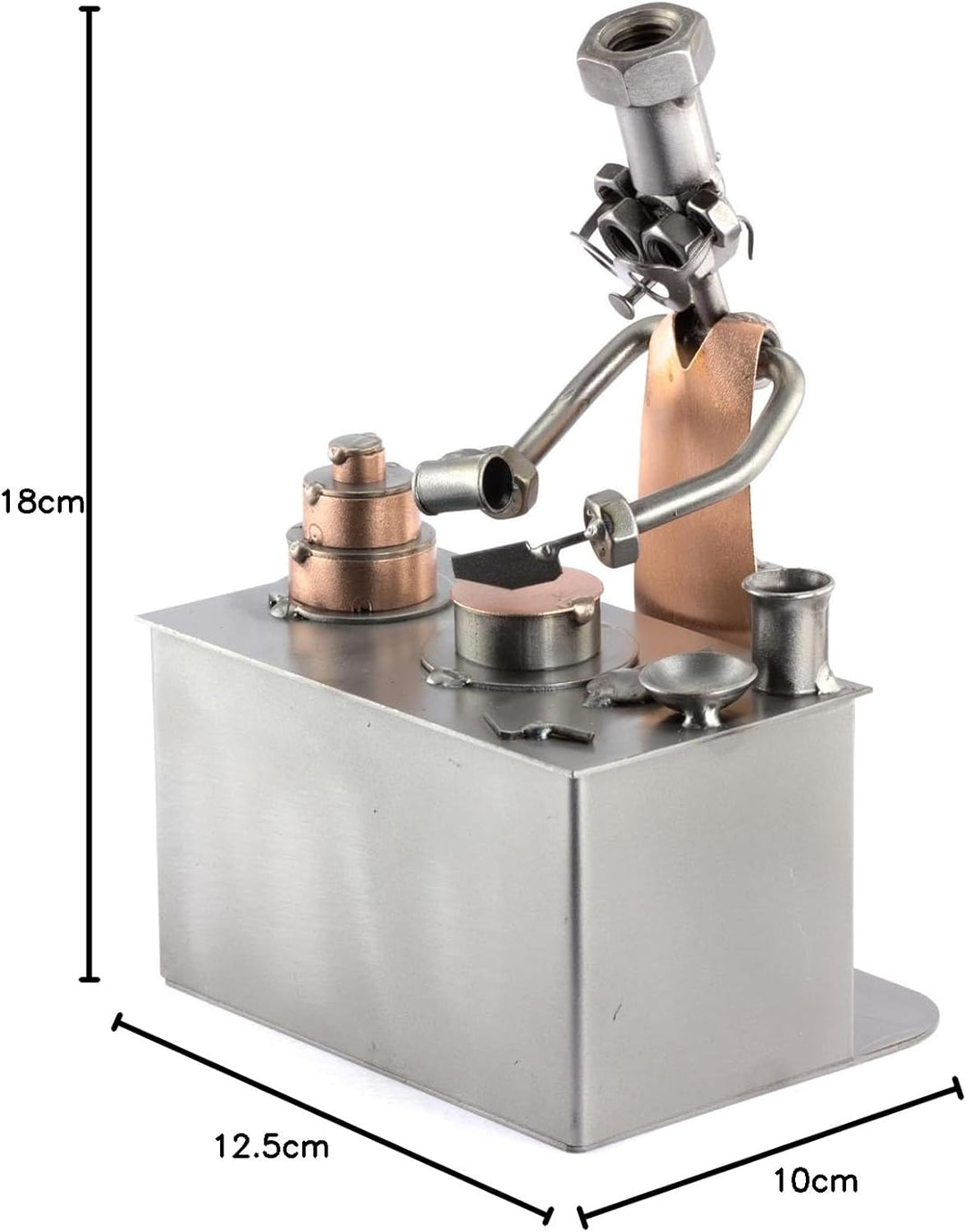 Steelman24 I Schraubenmännchen Konditor I Made in Germany I Handarbeit I Geschenkidee I Stahlfigur I