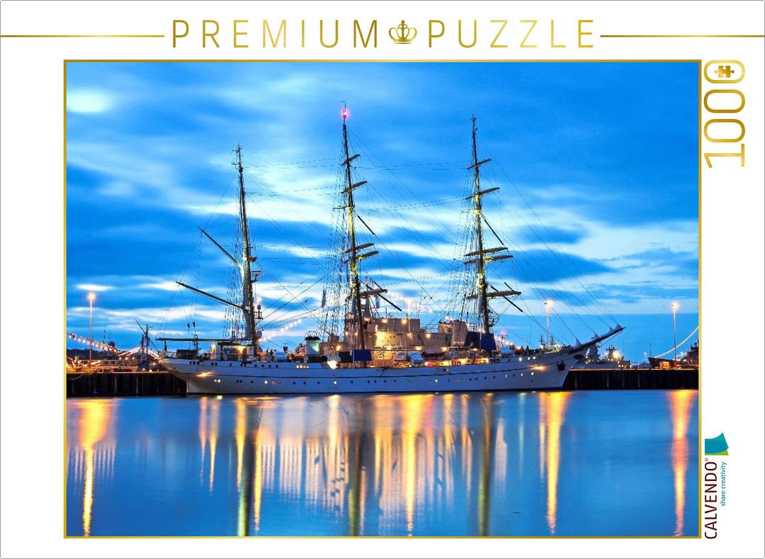 CALVENDO Puzzle Segelschulschiff Gorch Fock 1000 Teile Lege-Grösse 64 x 48 cm Foto-Puzzle Bild von w