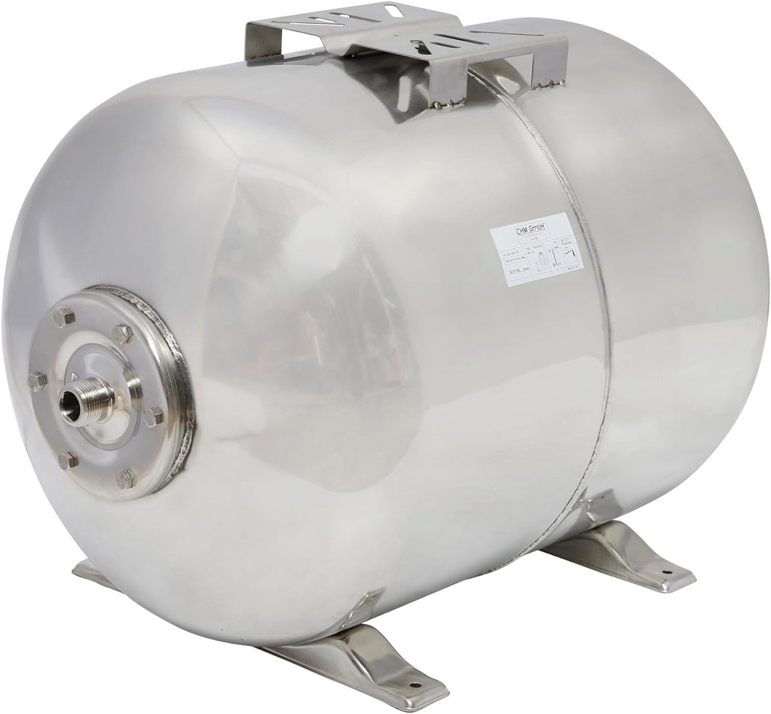 CHM GmbH Hauswasserwerk 100 L Edelstahl 1500 Watt, 8,5 Bar einstellbar mit LCD Display Gartenpumpe,