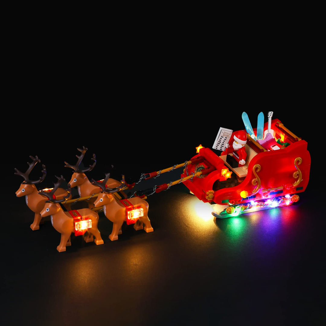 BRIKSMAX Led Beleuchtungsset für Lego Schlitten des Weihnachtsmanns - Compatible with Lego 40499 Bau