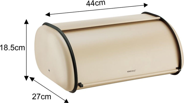 KING HOFF Brotkasten Brotbox Brotbehälter Brotdose (Beige, 44L x 27B x 18,5H cm) Beige 44 cm x 27 cm