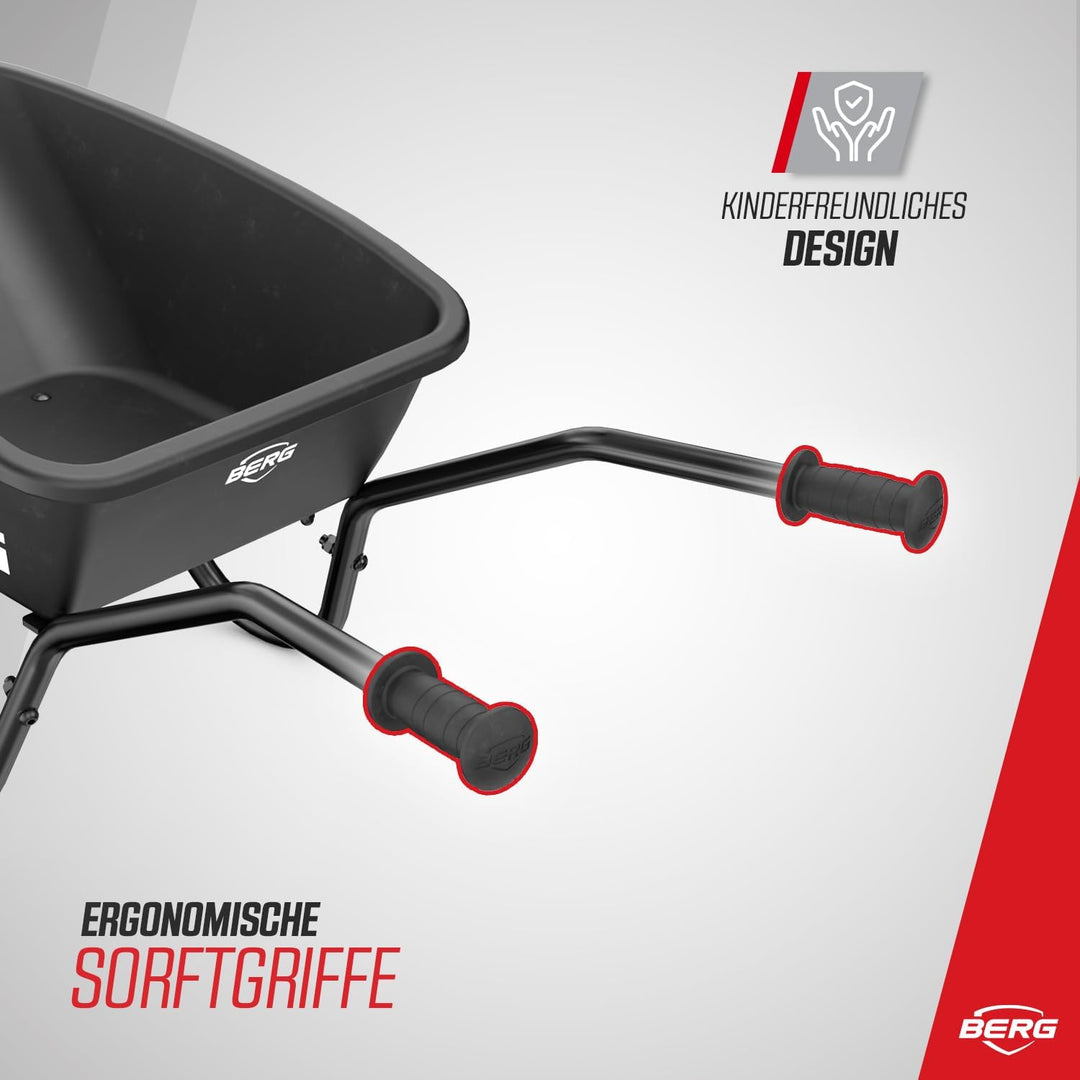 Berg Dempy Schwarz Schubkarre, Jungen und Mädchen, Gartenwagen Legierter Stahl, Spielzeug für Kinder