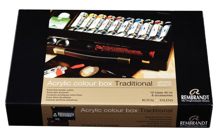Royal Talens 18840004 Rembrandt Malkasten Acrylfarbe Traditional, braun, 18840