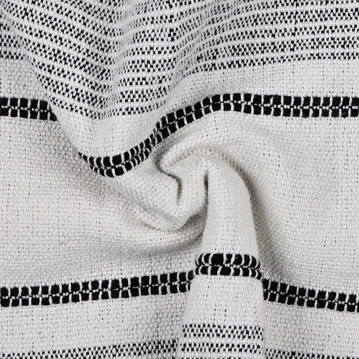 EGLO LIVING Decke Longlac, Kuscheldecke im Nature Design, Wolldecke für Couch, Sofadecke aus Baumwol
