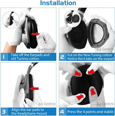 Geekria Elite Schaffell-Ohrpolster für Sennheíser HD800 Kopfhörer, Ersatz-Ohrpolster, Ohrpolster, Oh
