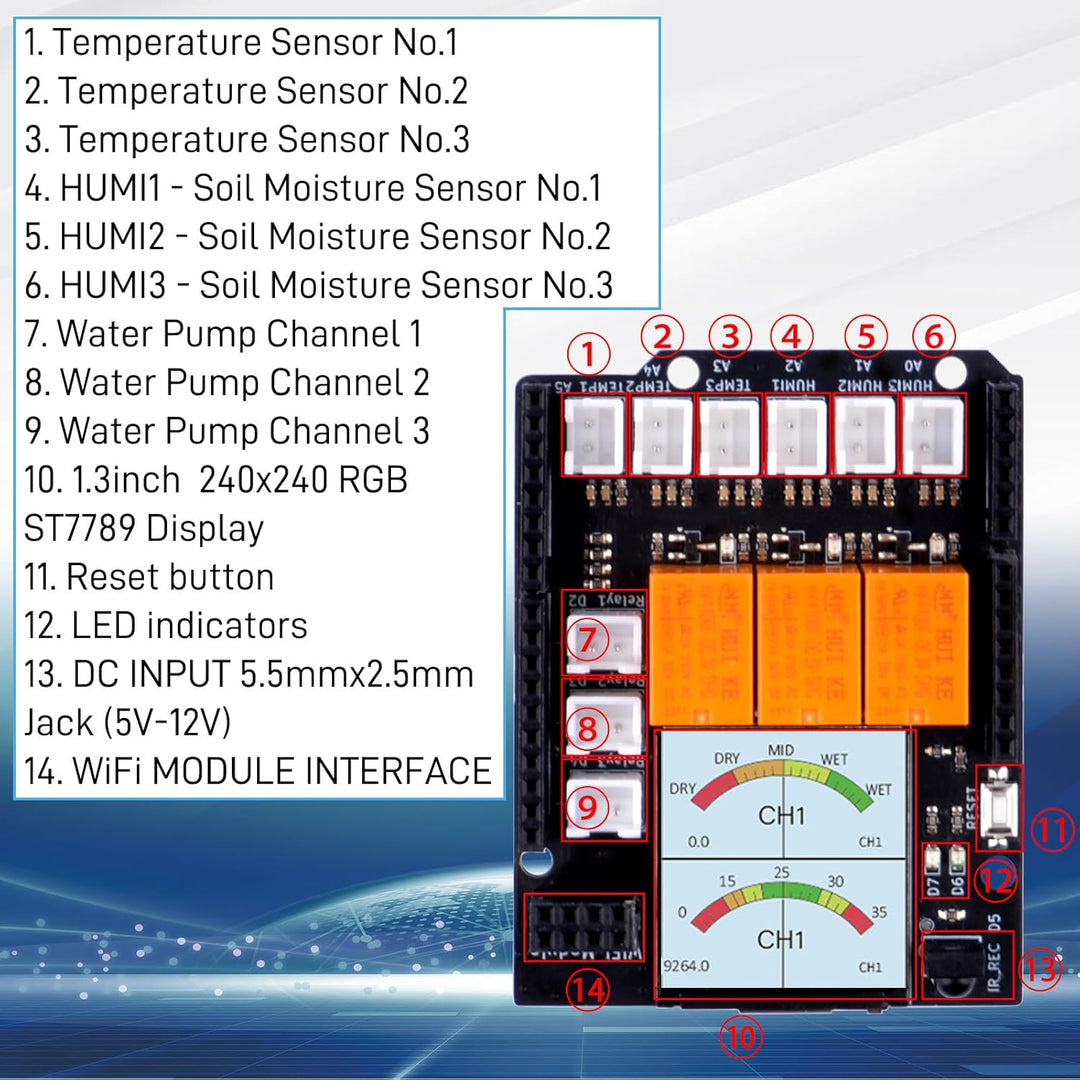 GeeekPi Plant Watering Kit für Arduino UNO R4 WiFi, mit UNO R4 Wifi Microcontroller Board, Soil Mois