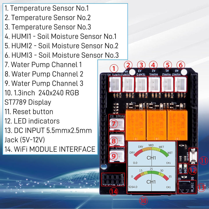 GeeekPi Plant Watering Kit für Arduino UNO R4 WiFi, mit UNO R4 Wifi Microcontroller Board, Soil Mois