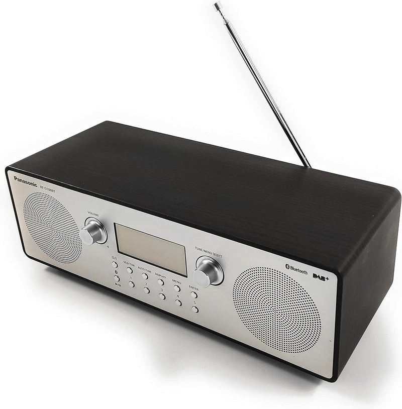 Panasonic RF-D100BTEGT Digitalradio im Retro-Design (Stereo Klang, DAB+, UKW Tuner, Netz- und Batter