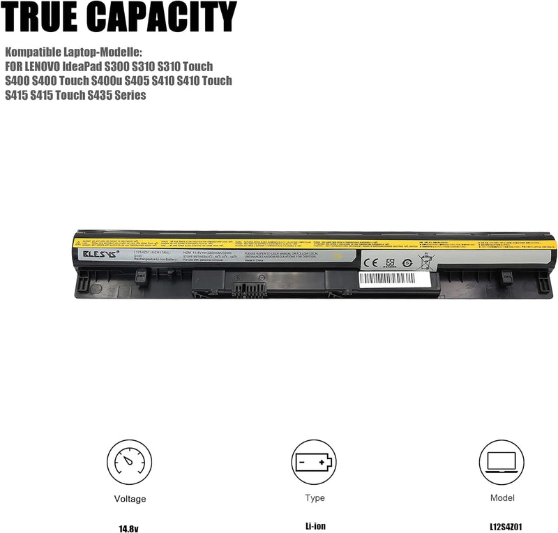 BLESYS L12S4Z01 L12S4L01 Laptop Akku für Lenovo M30-70 (80H8) M40-70, für Lenovo IdeaPad S40-70 S400