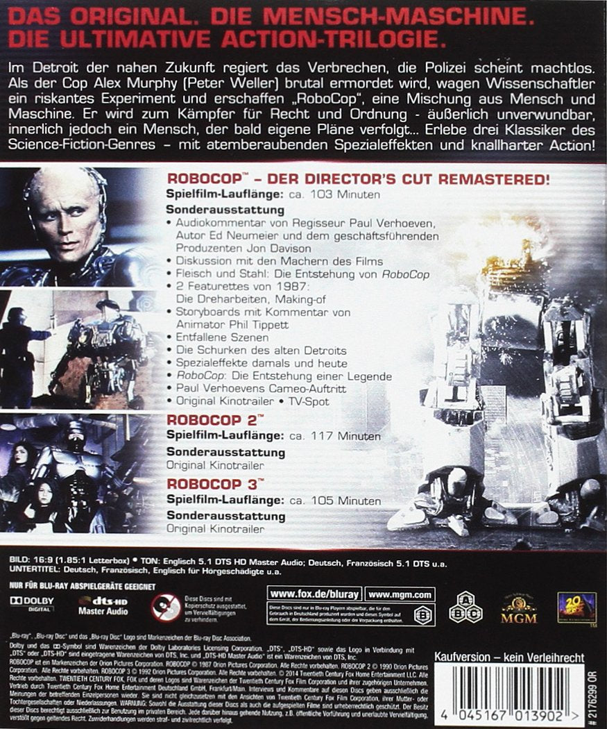 Robocop 1-3 Collection [Blu-ray], Blu-ray