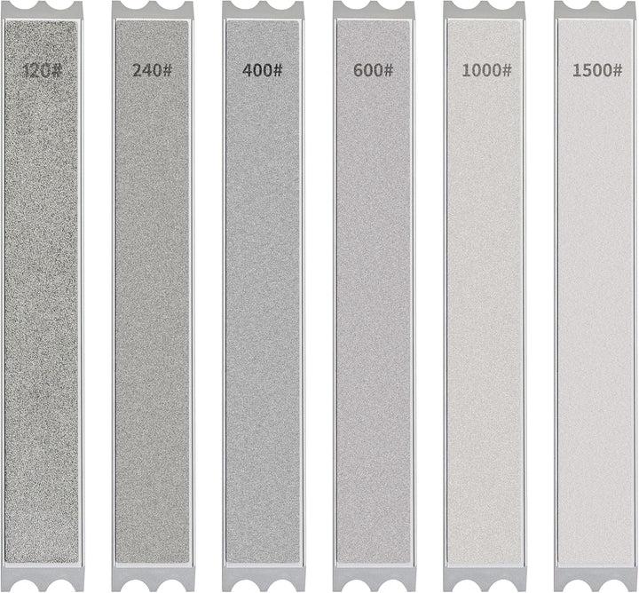CWOVRS Diamant Schleifstein 6 Stück Mit Basis aus Aluminiumlegierung, Diamant Schleifstein Kochmesse