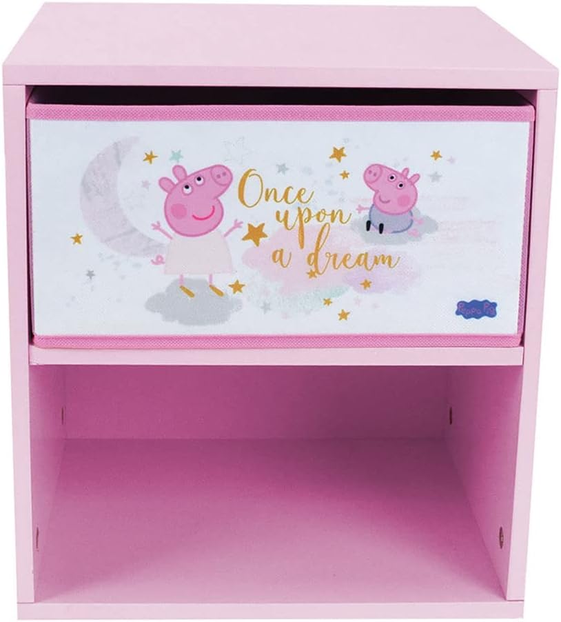FUN HOUSE Kinder 713497 Peppa Pig Nachttisch mit Schublade H.36 X L. 33 x 30 cm