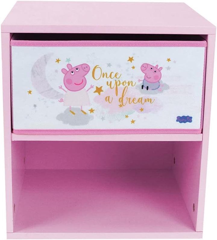 FUN HOUSE Kinder 713497 Peppa Pig Nachttisch mit Schublade H.36 X L. 33 x 30 cm