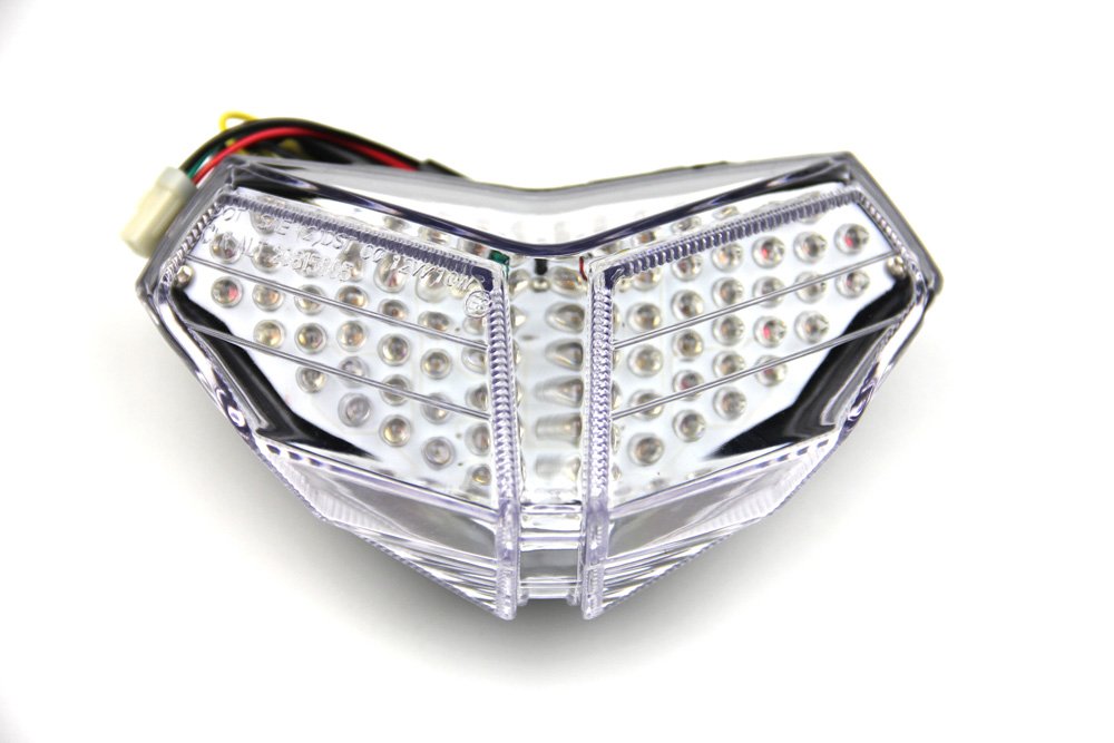 aVDB-moto LED-Bremslicht mit integrierten Blinker kompatibel mit Ducati 848, 1098, 1198 (Klar), Klar