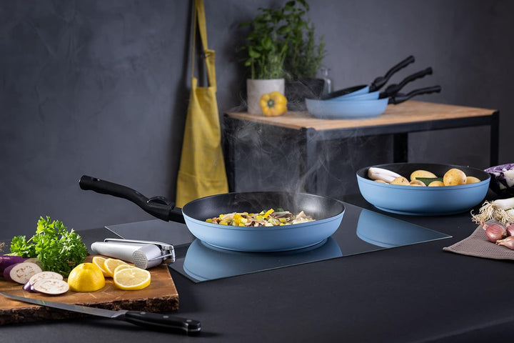 Kelomat, 3522-328, Bratpfanne, BLUE CLICK, 24 cm Durchmesser, rund, ThermoStabilboden, abnehmbarer G