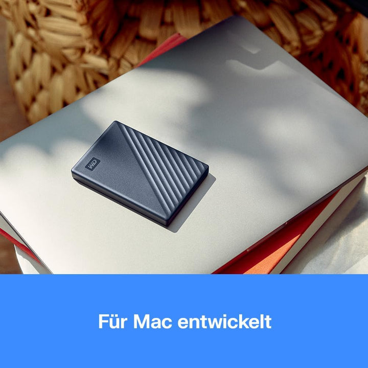 WD My Passport for Mac externe Festplatte 4 TB (mobiler Speicher, USB-C-fähig, herunterladbare Softw