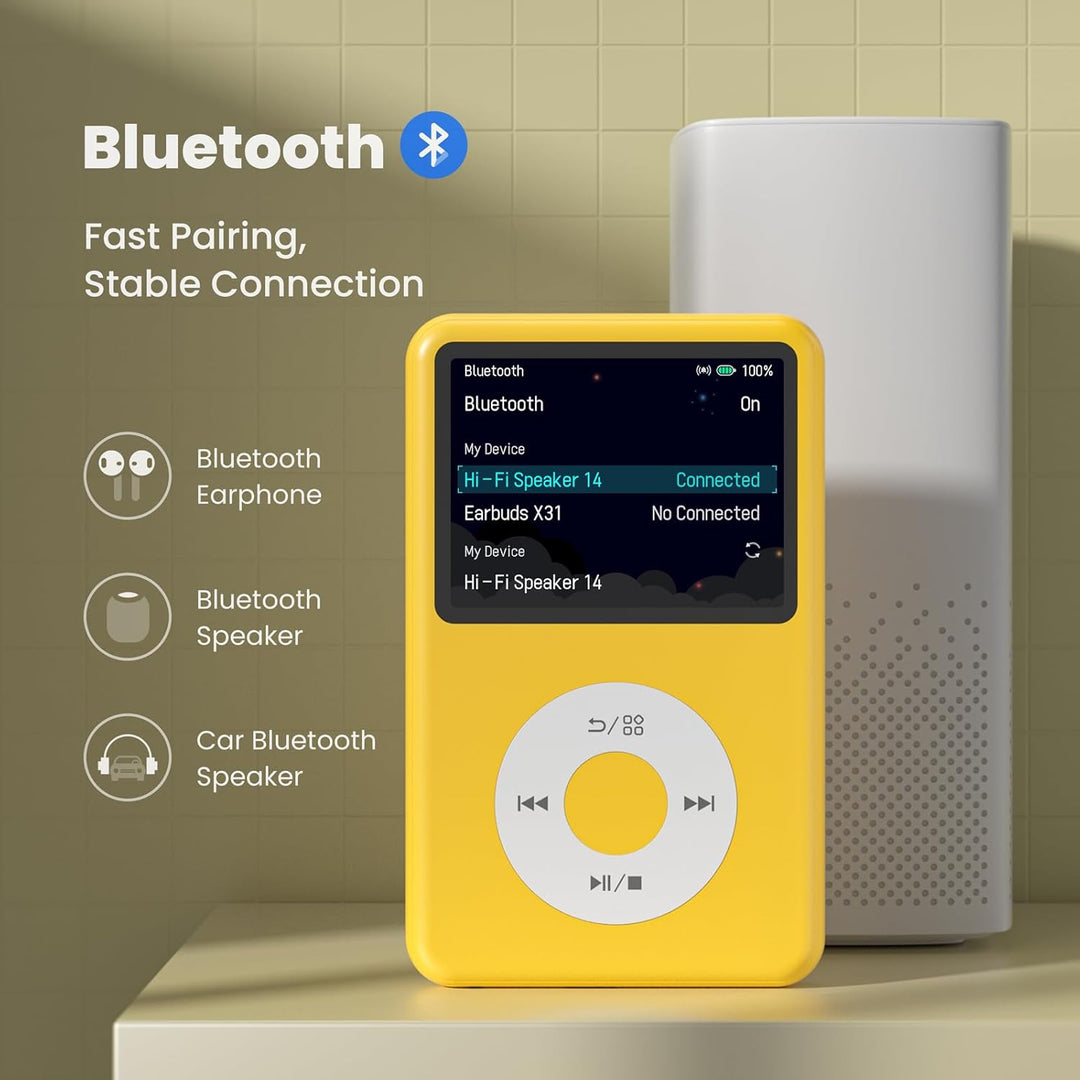 Innioasis Y1 Kinder MP3 Player - Zeitlose Klasse: 128 GB, Bluetooth, Video-Player, Hörbücher, FM-Rad