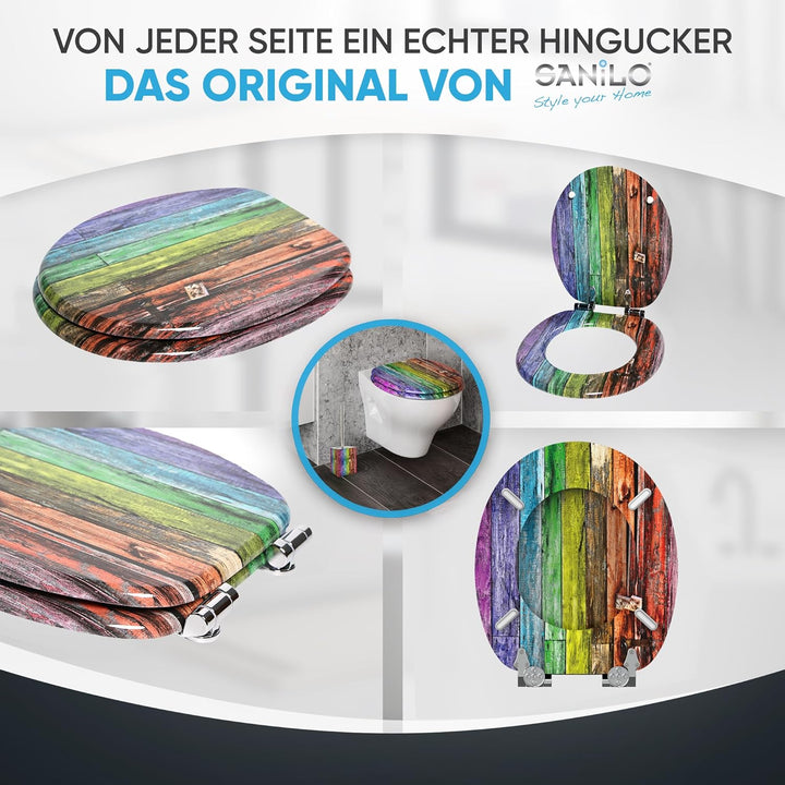 Sanilo WC Sitz mit Absenkautomatik, viele neue Toilettendeckel zur Auswahl, hochwertige Oberfläche,
