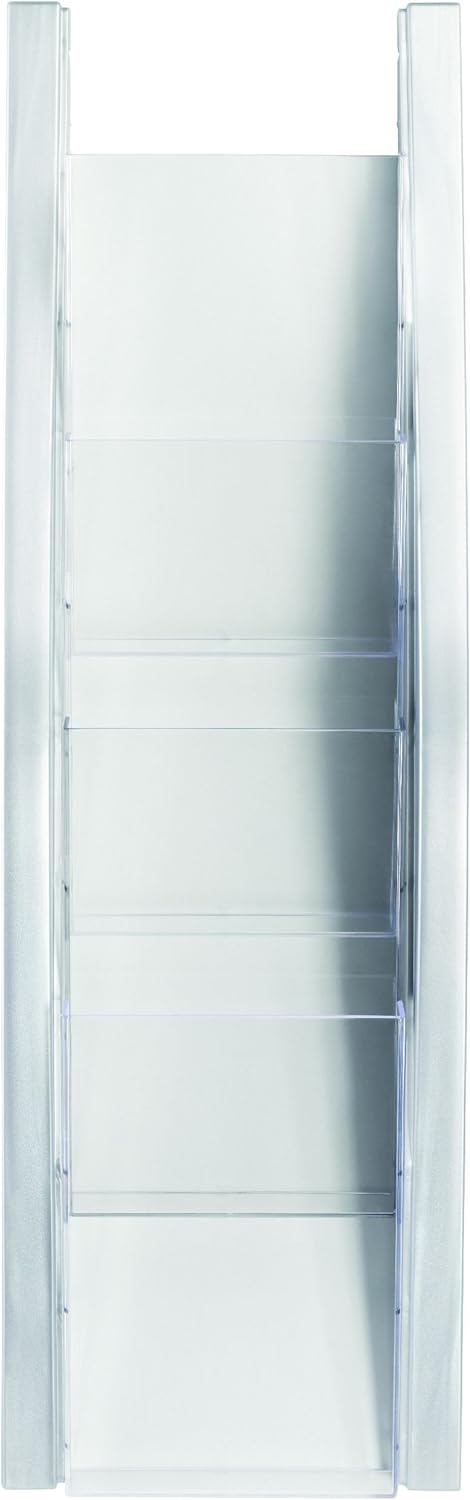 Helit H6270300 - Wandbogendisplay „the arc“ 4 x 1/3 DIN A4 hoch, silber, Silber