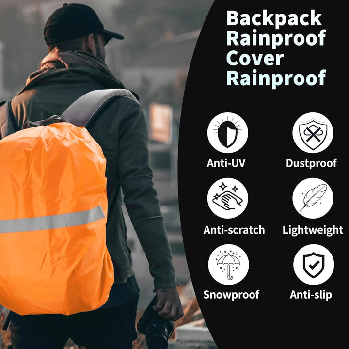 Reflektierende Rucksack Regenhülle, wasserdichte Regenhülle für Rucksack, Polyester Rucksackhülle fü