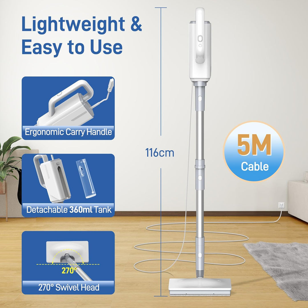 Multifunktionaler Dampfreiniger Ariceck FV07 – 99,9%* Desinfektion, Aufheizzeit 15 Sekunden, 250 ml