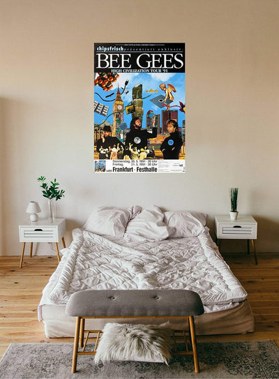 Bee Gees - High Civilization, Frankfurt 1991 » Konzertplakat/Premium Poster | Live Konzert Veranstal