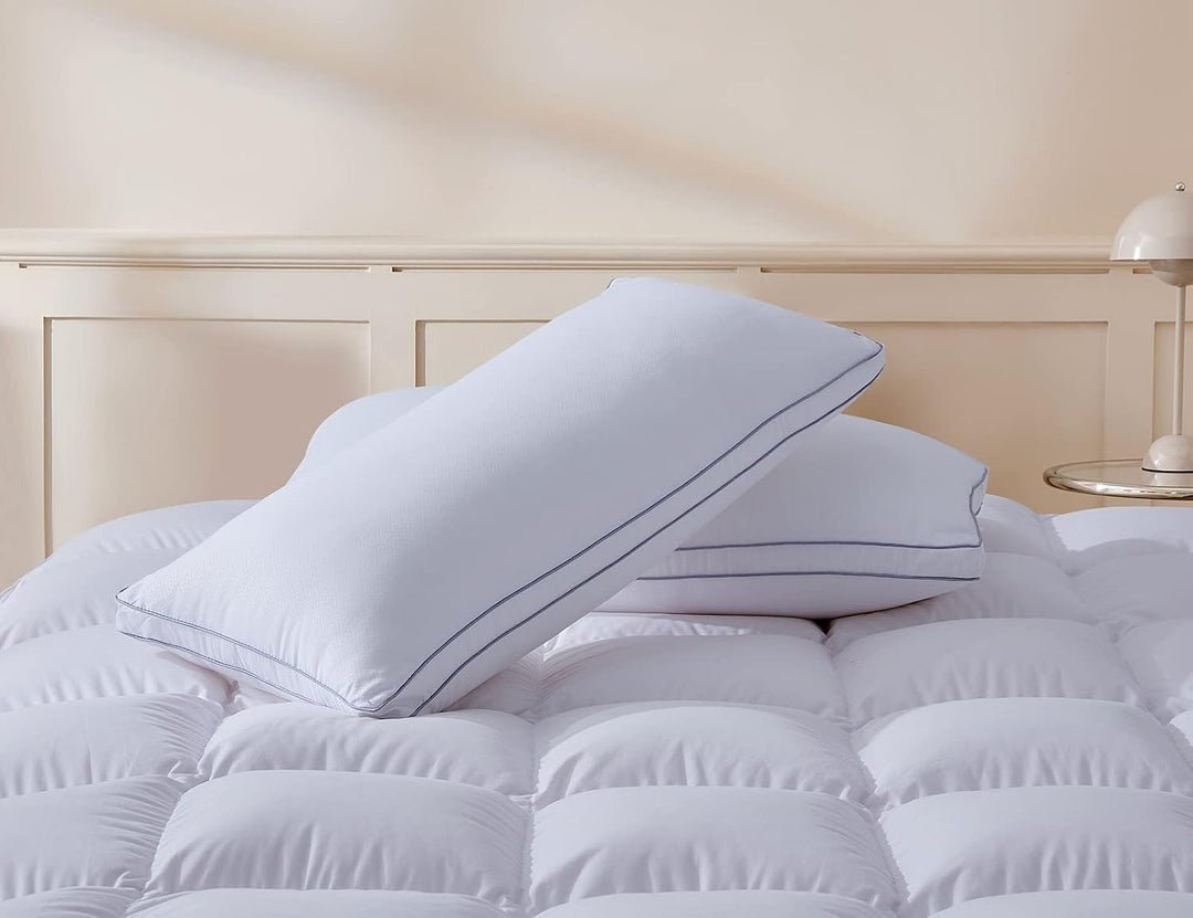 Hotel Kissen 40 x 80 2er Set-Pillows for Sleeping-Kopfkissen 40x80-Down Alternative Mikrofaser Nacke