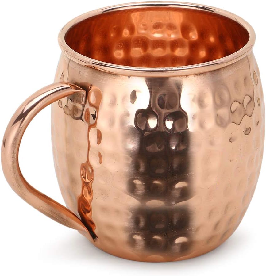 Zap Impex Moscow Mule Kupferbecher – Set mit 6 Stück – 100% handgefertigte, lebensmittelechte Becher