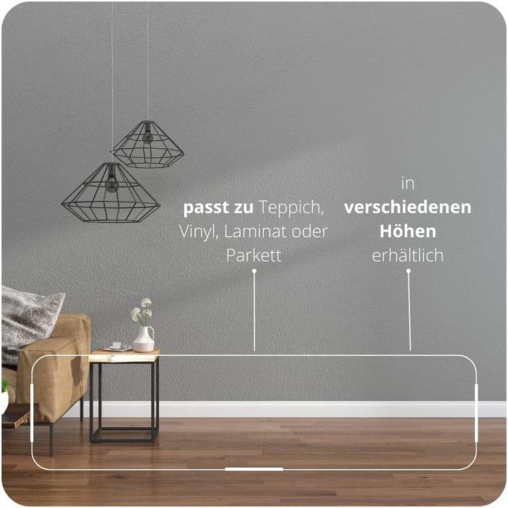 Universal Fussleisten Eckturm | MDF WEISS | (ohne Fase) | 65 mm / 20 Stück 65 mm / 20 Stück Eckturm