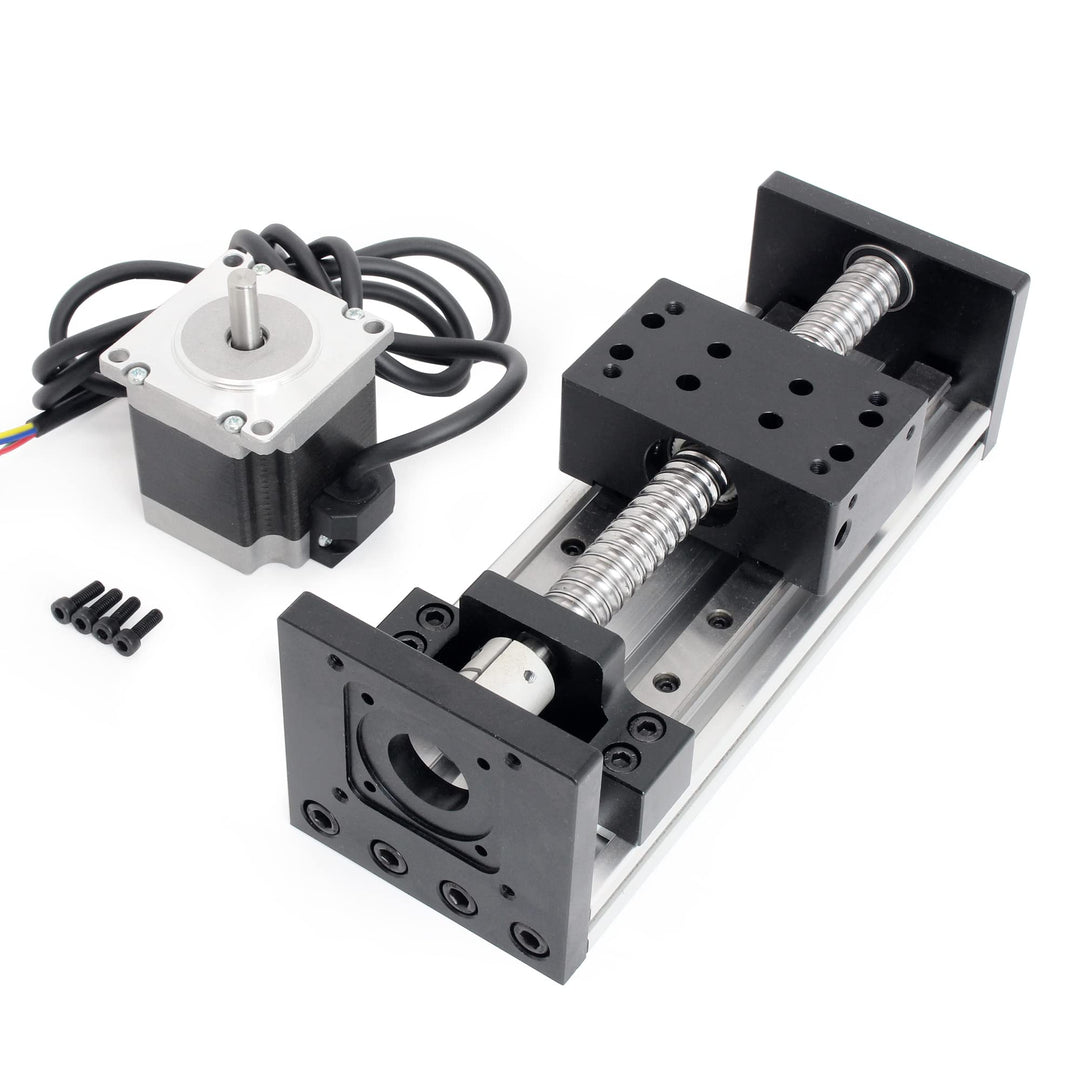 RATTMMOTOR Linearführung,CNC Doppelte Lineartisch-Aktuator 100 mm Länge Linearantrieb, Kugelumlaufsp