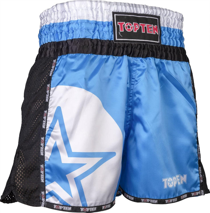 TOP TEN Thaibox-Shorts „Star“, XL Blau