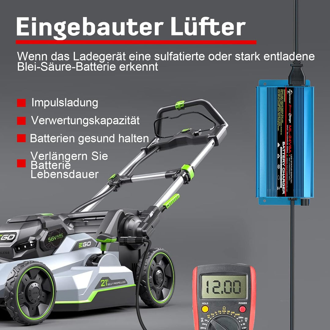24V 8Amp Smart Automatic Battery Charger,Batterieladegerät Automotive Mit XLR-Anschluss für Roller R