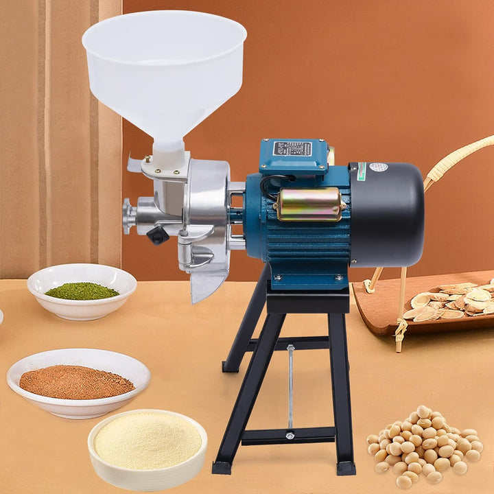 2200W Malzmühle Maismühle Elektrisch Getreidemühle Gewürze Mühlen zum Nass- und Trockenschleifen Mul