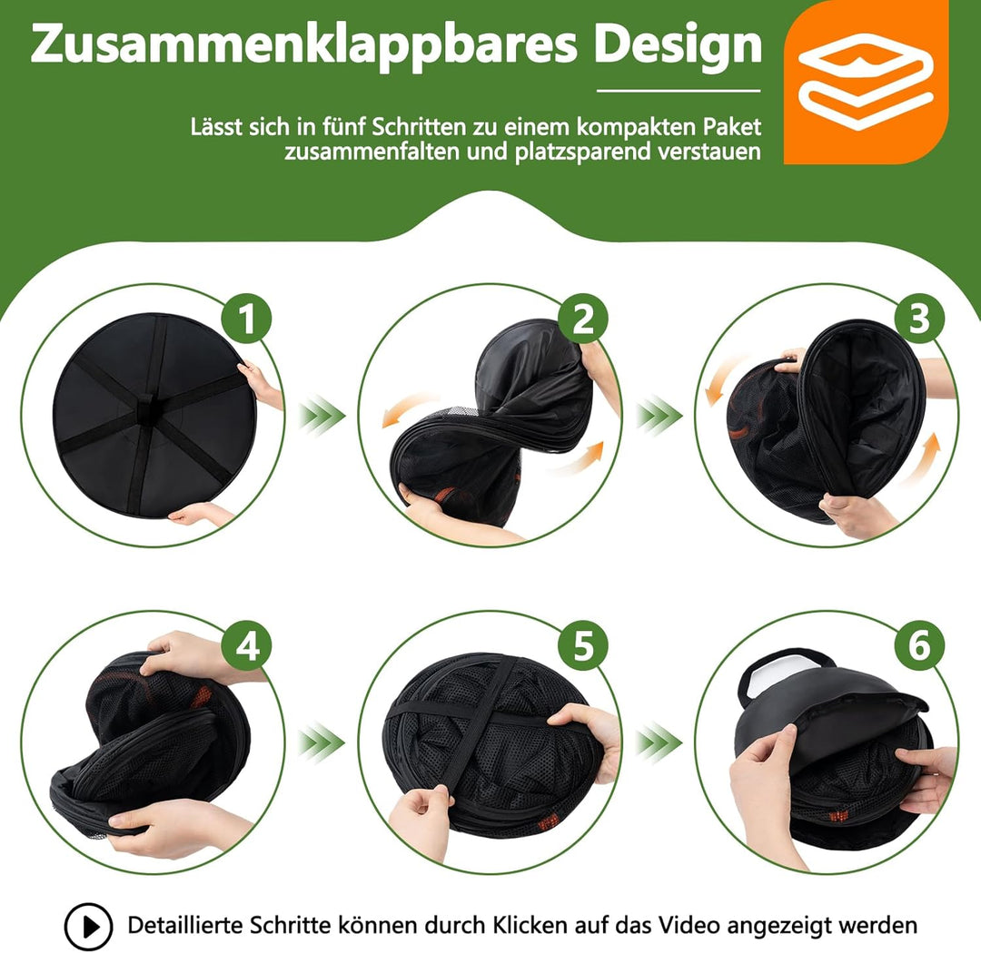 Desy & Feeci 8-lagiges Trockennetz für Kräuter, Blumen, Tee & mehr – Kräutertrockner mit Reissversch