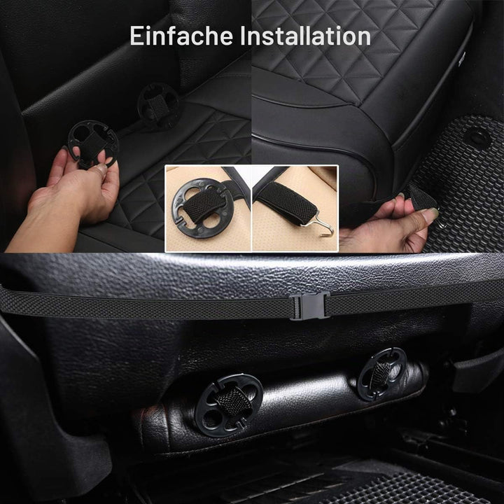 Black Panther Sitzauflagen Auto PU Leder Autositzbezüge Vordersitz Universal Fit 90% der Autos Sitze