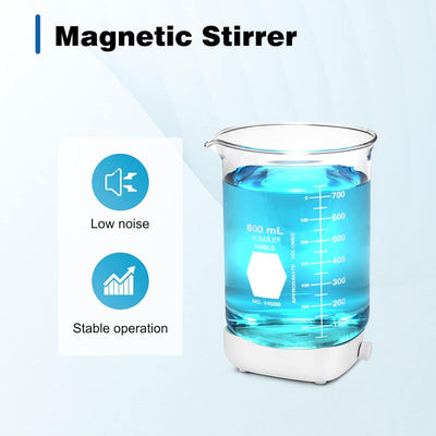 2000ml Magnetrührer Mini mit Magnetrührstäbe Tragbarer Flüssigkeitsrührer,100-2000RPM Magnetrührer K