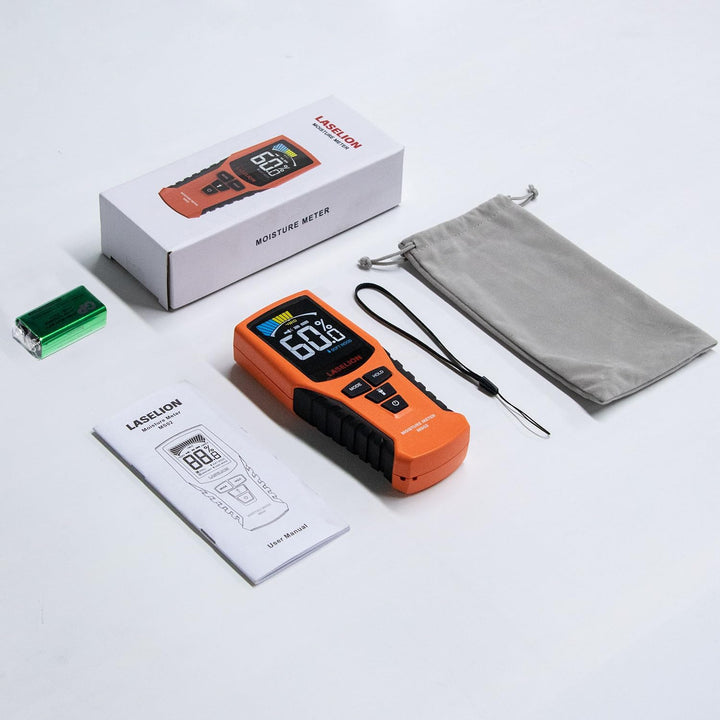 LASELION Nicht-invasive Feuchtigkeitsmessgerät MS02 Feuchtigkeitsmesser Detector Holzfeuchtemessgerä