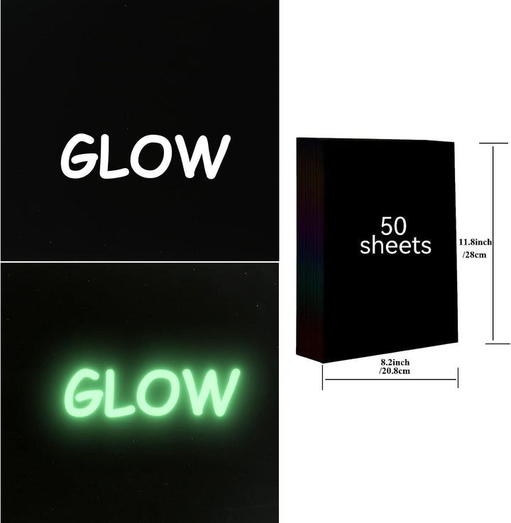 SCULPFUN 50 Blatt Leuchtpapier zum Kratzen, 28 * 20,8 cm Fluoreszierendes Kratz-Papier für die kreat
