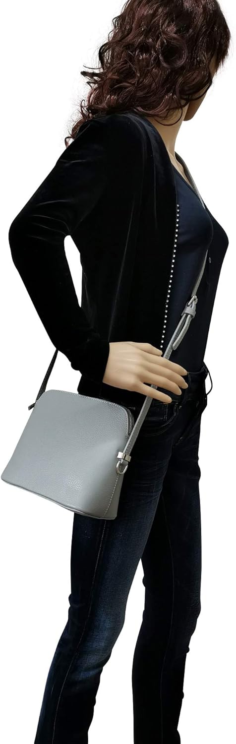 AMBRA Moda Italienische Ledertasche Damen Handtasche Umhängetasche Schultertasche Leder Tasche klein