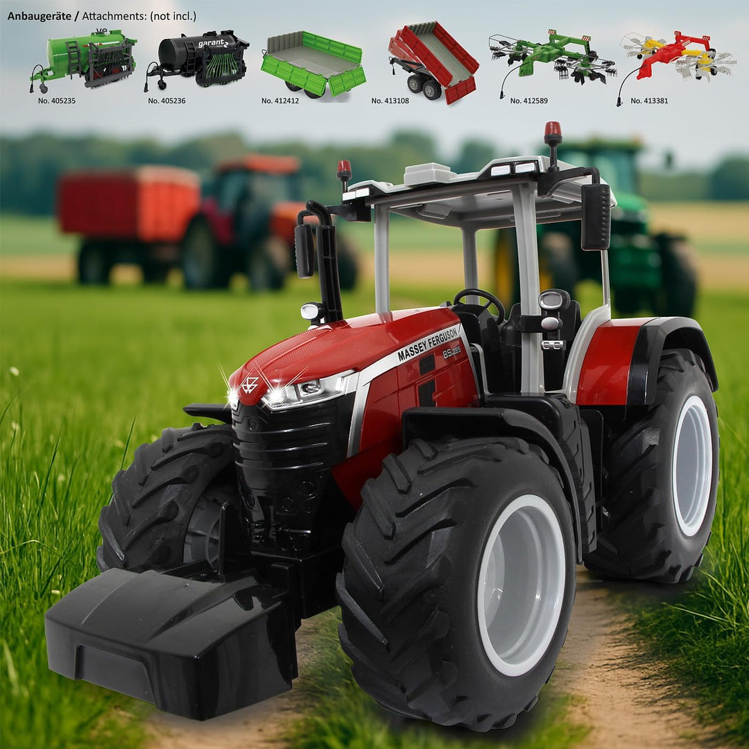 JAMARA 405301 Massey Ferguson 8S.285 1:16 2,4Ghz-RC Traktor, Motorsound (abschaltbar), Rückfahrwarns
